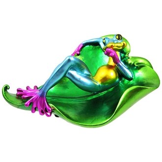 lounging frog statue